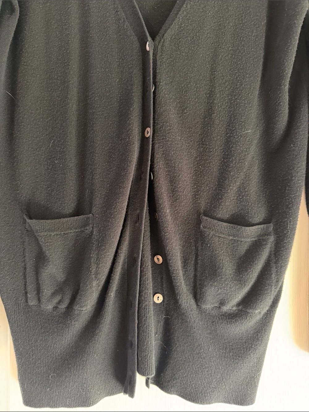 Zara Black V-Neck Long Button Cardigan - Picture 3 of 6